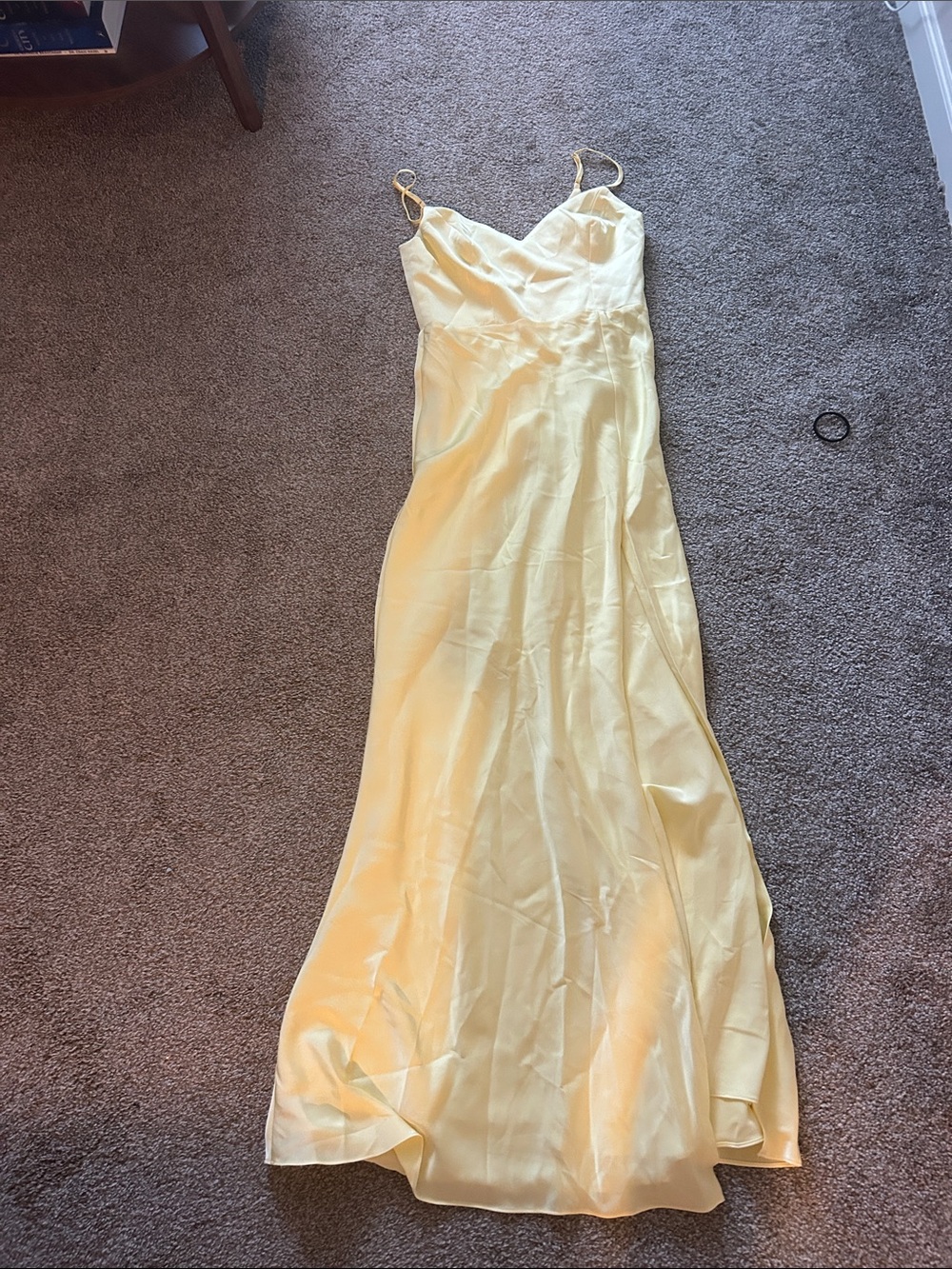 Birdy grey yellow bridesmaid dress size small